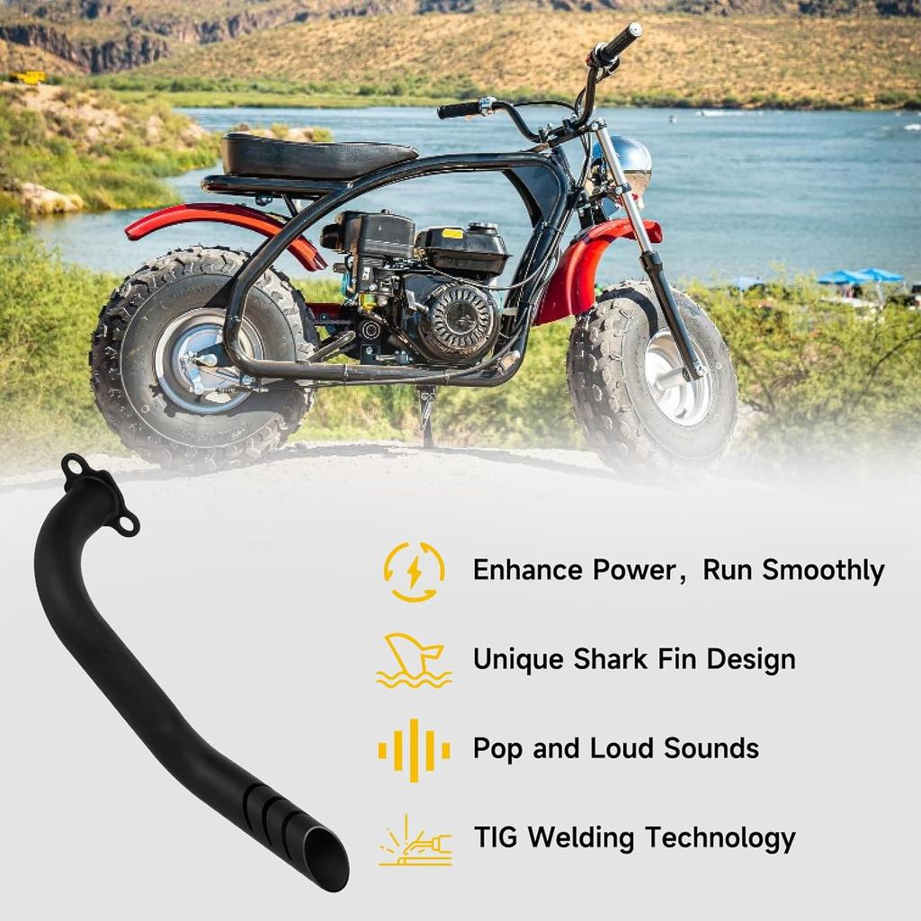 HIAORS 212Cc Exhaust Pipe Jet Kit Compatible With Predator 224Cc 196Cc Mini Bike Coleman CT200U BT200X CT200U-EX Baja Warrior MB200 Axis M200 GX200