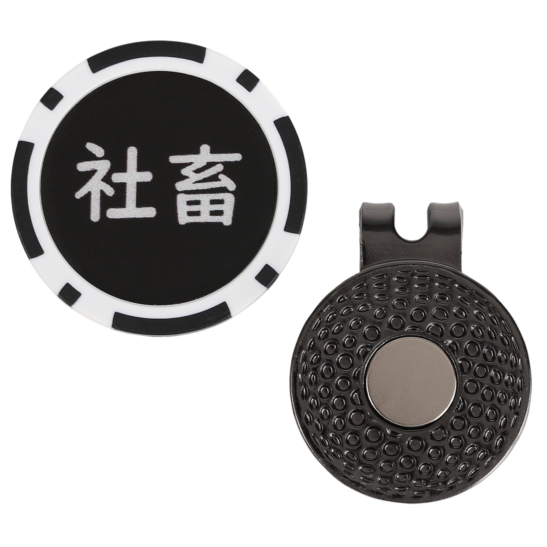 Golf marker with hat clip, magnetic double-sided design, green marker,