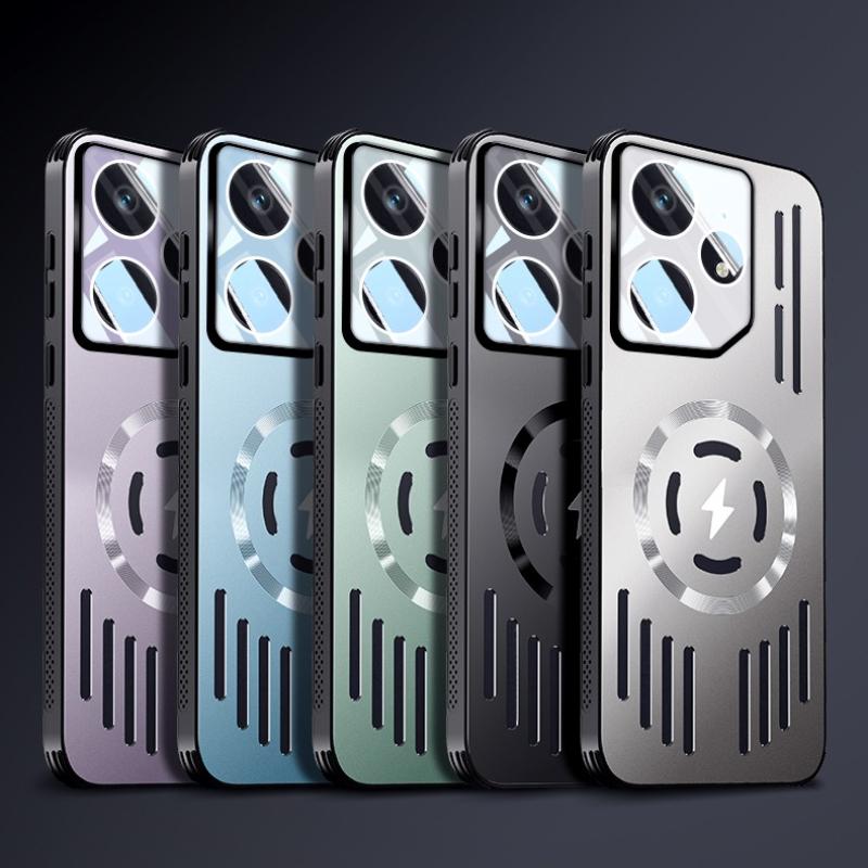 Metal Heat Dissipation Shockproof Magnetic Case For Realme Neo7 Neo 7 Magsafe Aluminium Alloy Hard Cover Bumper Shell