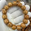 Ethnic Style Peach Wood Bead Bracelet - Single Circle, Unisex Buddhist Rosary 1.5