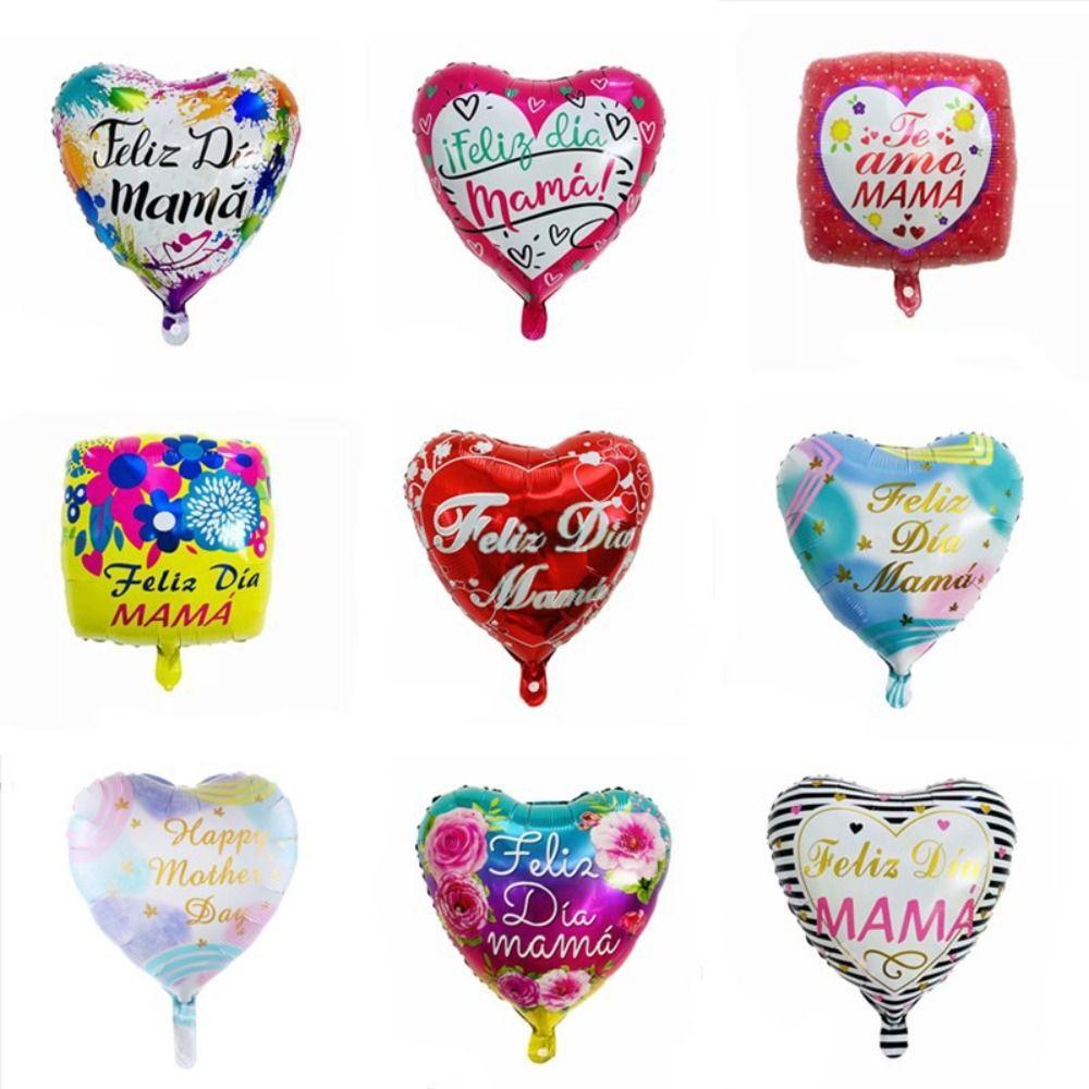 

Heart-shaped Print Spanish Aluminum Foil Balloon Creative Mother Balloon Birthday 13