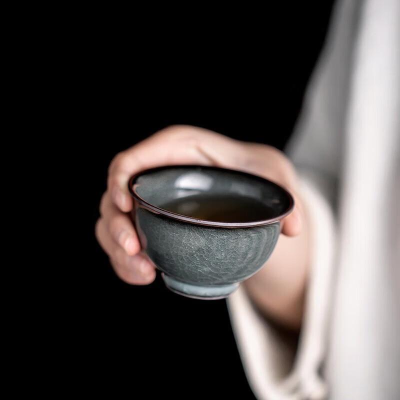 Gold-Inlaid Longquan Celadon Gaiwan Tea Set