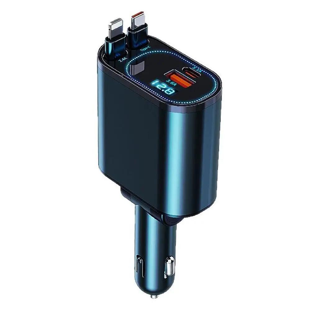 

High Quality Retractable Car Charger With Starlight Adapter Auto Car Roof Fast Car Charging USB In Chargers C Car Accessori Y4C8