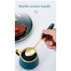 Stainless steel knife, fork, spoon, Nordic 24 piece cutlery set, marble pattern, dessert spoon, steak knife and fork gift box set