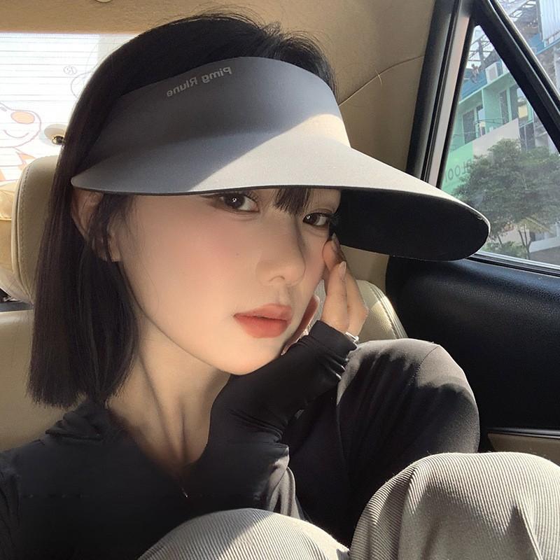 Women's Wide Brim Sun Visor Hat UPF50+ UV Protection Foldable Summer Beach Cap Large Brim Empty Top Anti-UV Lightweight Outdoor