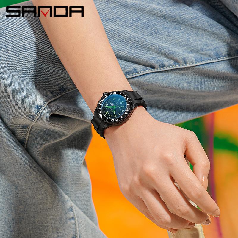 Orologio al Quarzo Luminoso Sanda: Orologio da polso digitale sportivo unisex impermeabile