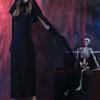 Halloween Cosplay Costumes Death Hell Witch Devil for Vampire Uniform Black Long Dress Glove Cloak Party Carnival Masque