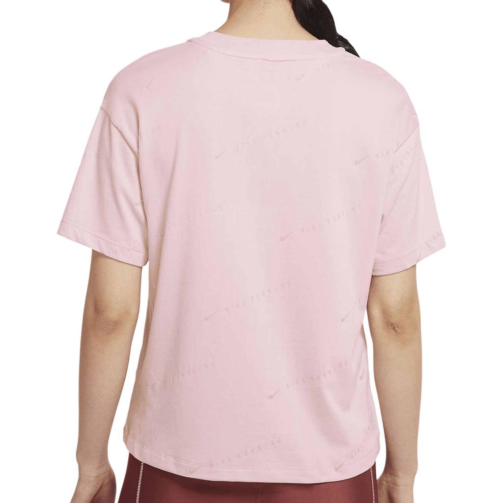 Nike T Shirts Women's Pink Crew Neck Moderate Straight Fit DM8679-605
