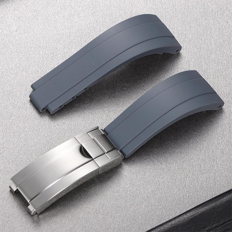 20MM Rubber Watch Band for Rolex DAYTONA Submariner Yacht GMT Explorer Silicone Watch Accessorie Watch Bracelet Strap Chain