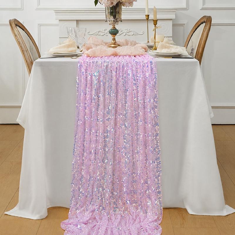 Laser Shinny Tablecloth Balloon Kpop Decoration Wedding Birthday Party Background Decoration Table Runner Tablecloth
