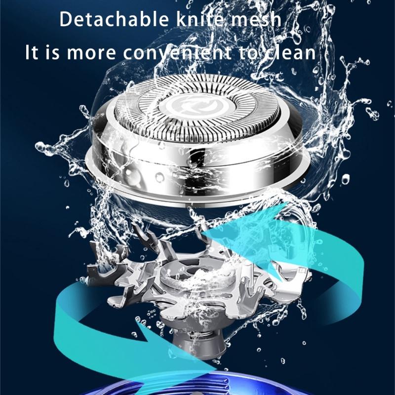 Portable Men Electric Shaver IPX7 Waterproof Lightweight Rechargeable Facials Hair Trimmer For Travel And Daily Grooming