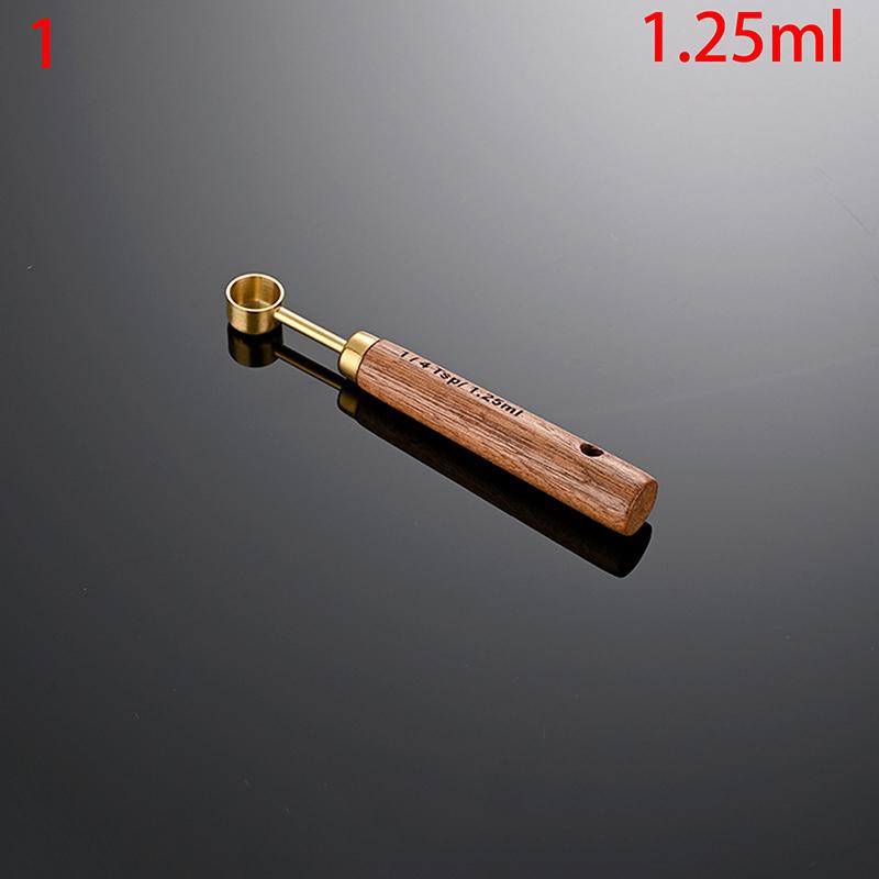 Złoty uchwyt z drewna, stal nierdzewna, miarki, łyżki, narzędzia do pieczenia, zestaw łyżek miarowych do kawy, akcesoria do wag barmańskich
