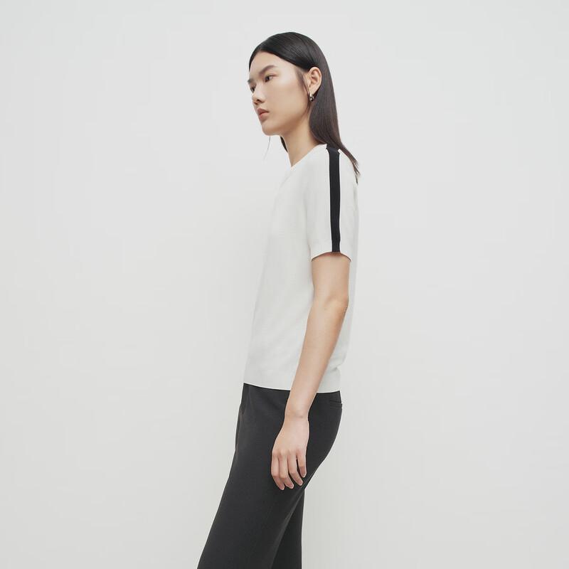 broadcast Women's Slim-Fit Round Neck Short Sleeve Knit Top