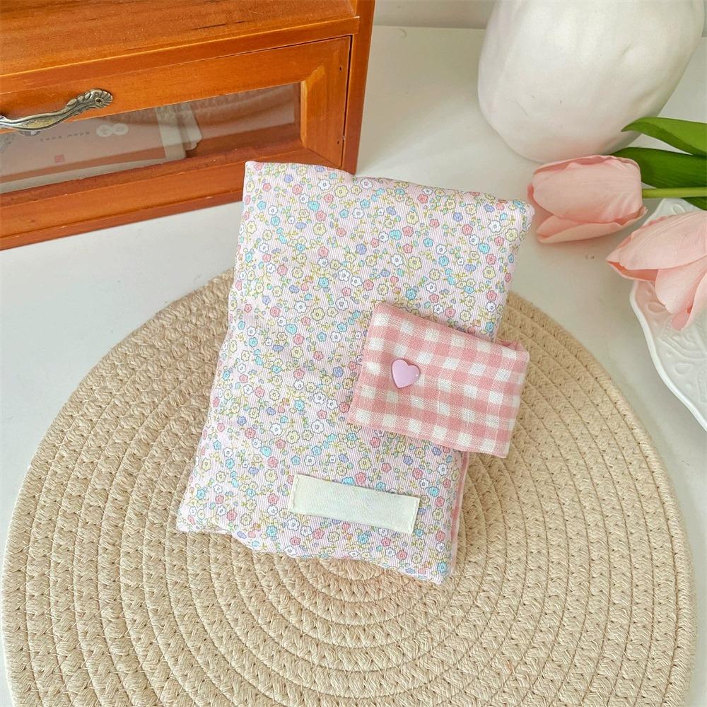 A6 Handmade Floral Print Clover Book Jacket Book Cover Portable Ledger Notepad Diary Protective Case