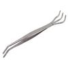 Root Rake with Tweezer 3 Prong Stainless Steel Loosen Soil Bonsai Tree Tools with Ergonomic Handle Bent
