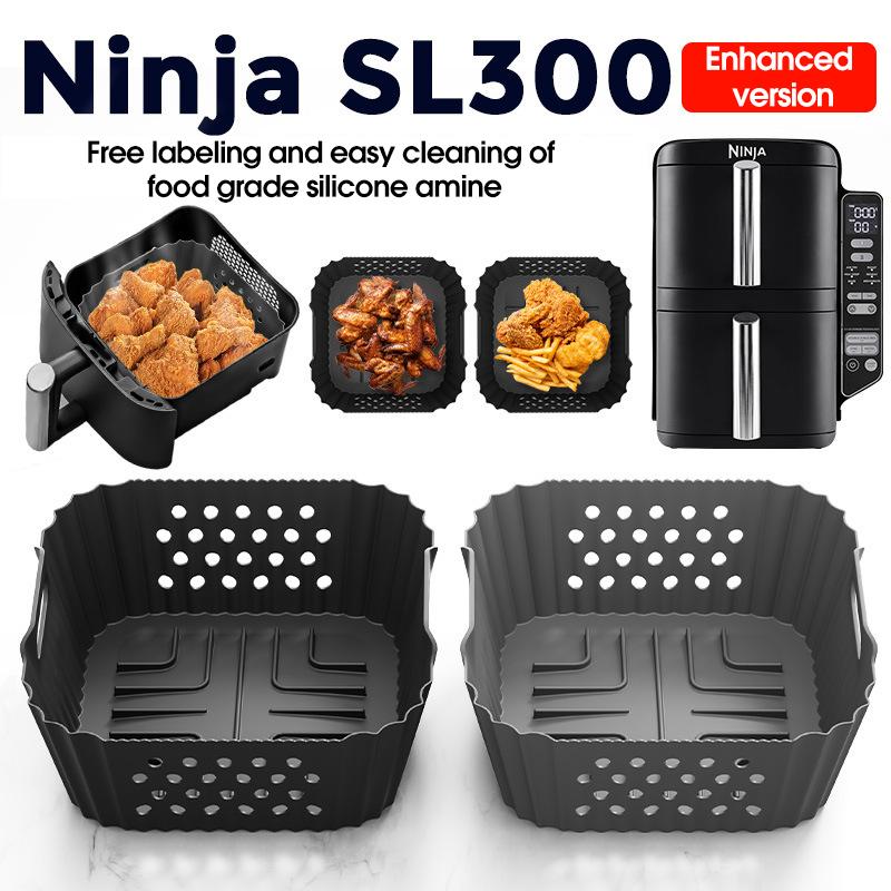 1PCS Air Fryer Silicone Baking Tray Suitable for Ninja SL401 AF400UK AF300 Baking Baking Tray Silicone