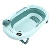 Baby Temperature Sensing Bathtub Foldable Thicked Sitting Lying Bath Bucket with Drain Hole L