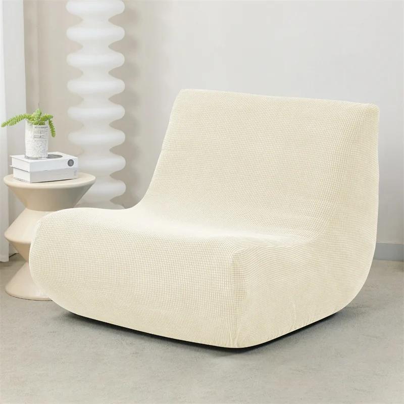 Elastic Polar Fleece Strench Sofa Covers Solid Color Stretch Relax Chair Slipcovers Single Lounge Couch Protectors Cover