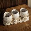 Flower Pot Skulls Halloween Decor Skeleton Pen Holder Tabletop Personality Candy Bowl Ghost Planter For Home Store Decoration