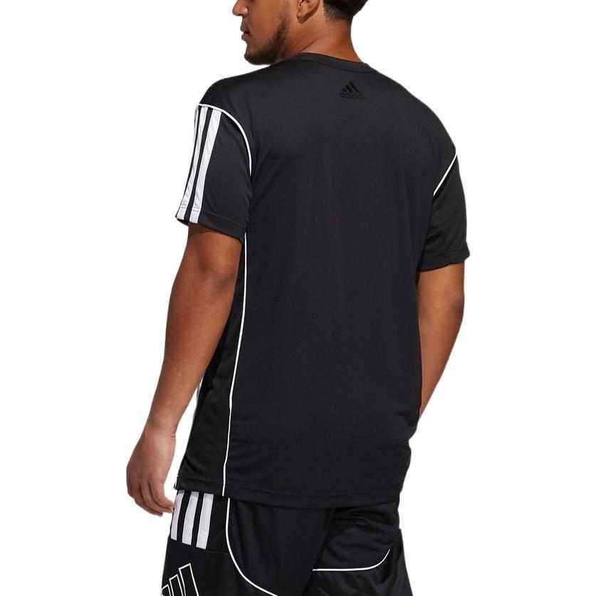 Adidas T Shirts Men's Black Crew Neck Moderate Straight Fit GL0465