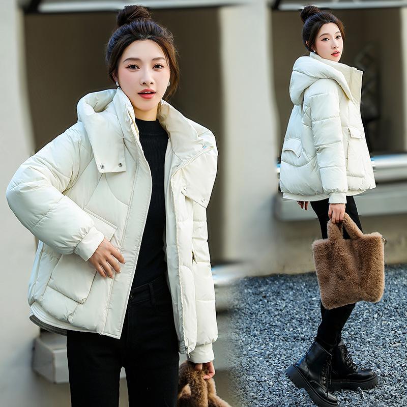 Cotton Clothes Women's 2026 Winter New Down Cotton Jacket Short Korean Loose Hooded Thickened Warm Padded Jacket Jacket