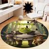 Custom Name Shrek Printed Round Rug Carpet Chair Rug Area Rug Entryway Doormats,for Office Chair Living Room Bedroom Kitchen Room.
