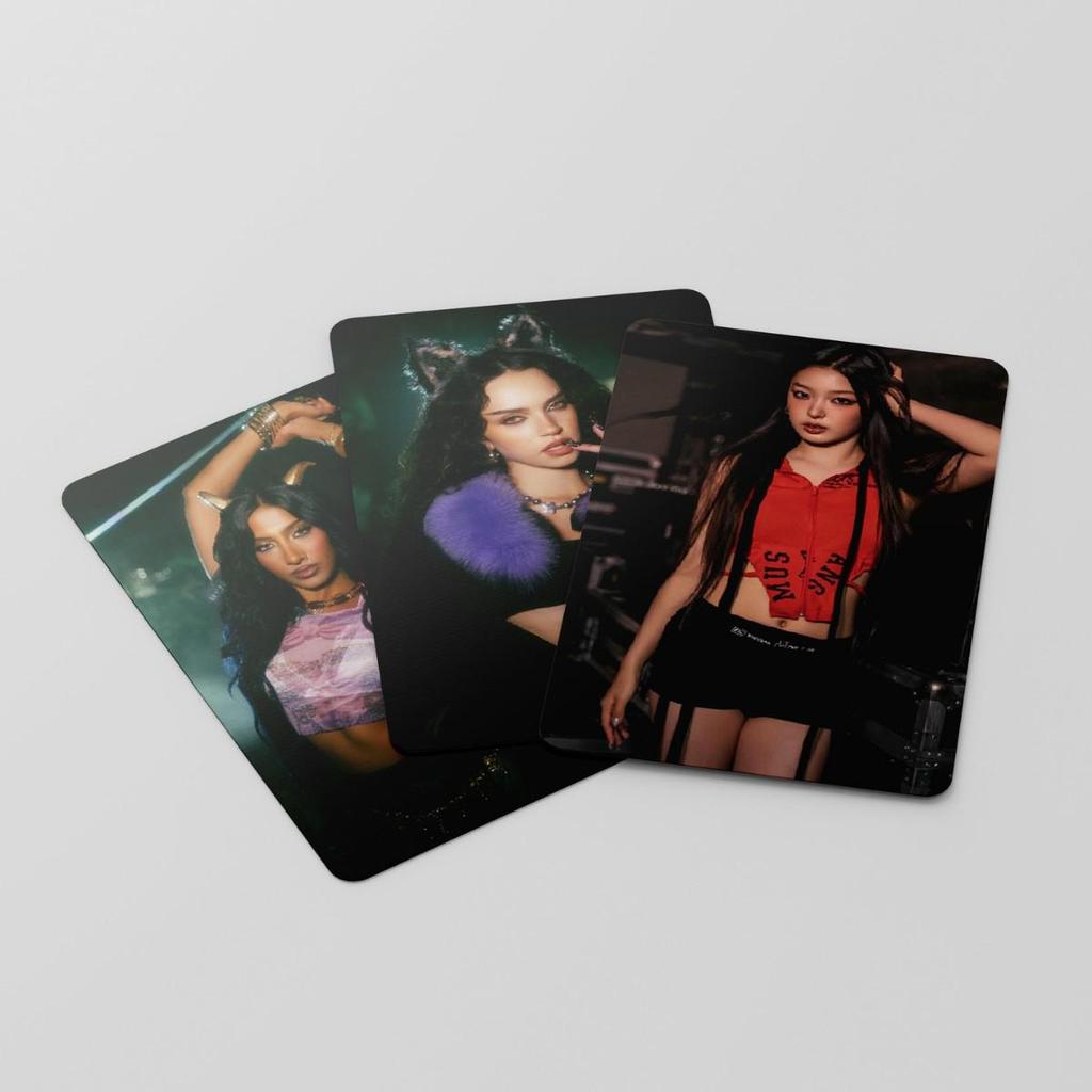 In Stock: 55 KATSEYE Photocards - Sophia, Megan, Daniela LOMO Card Self-Printed Merchandise.
