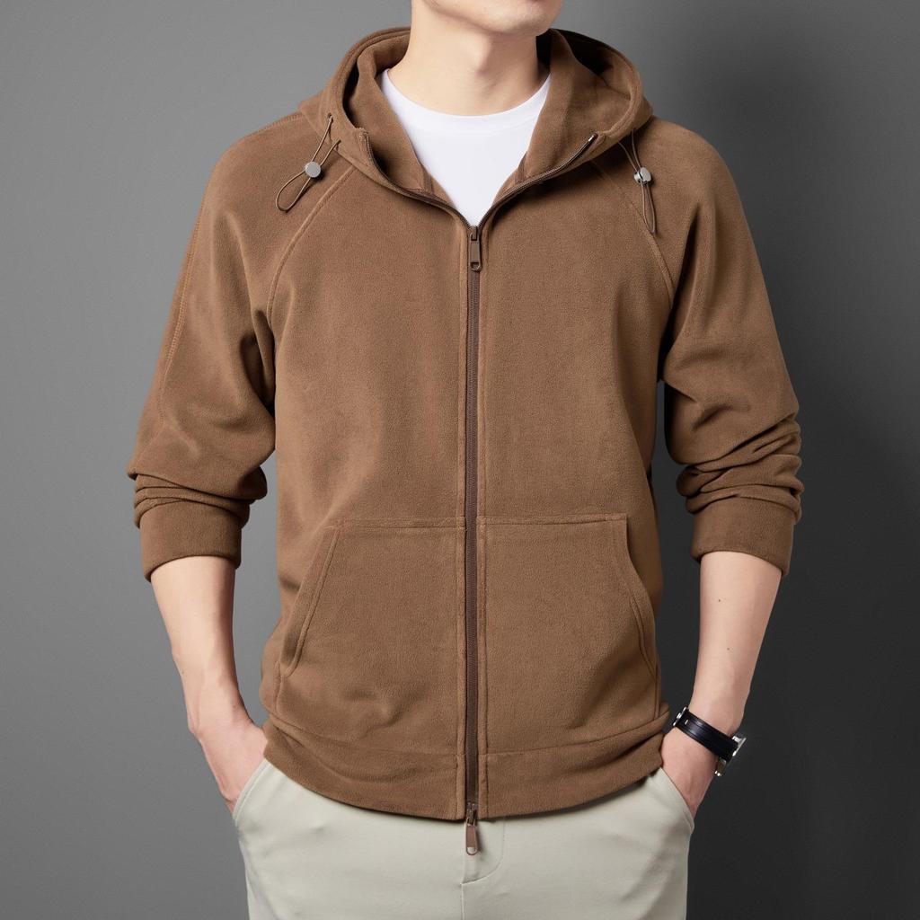 Men's Thick Fleece Hooded Jacket 2025 - Korean Style Winter Casual Fashion Hoodie