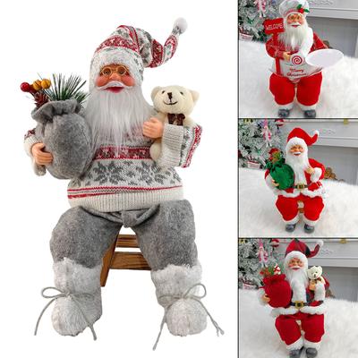 Shopwindow Santa Claus Doll Children Xmas Gift New Year Christmas Tree Decorations Home Wedding Party Supplies Plush Ornaments