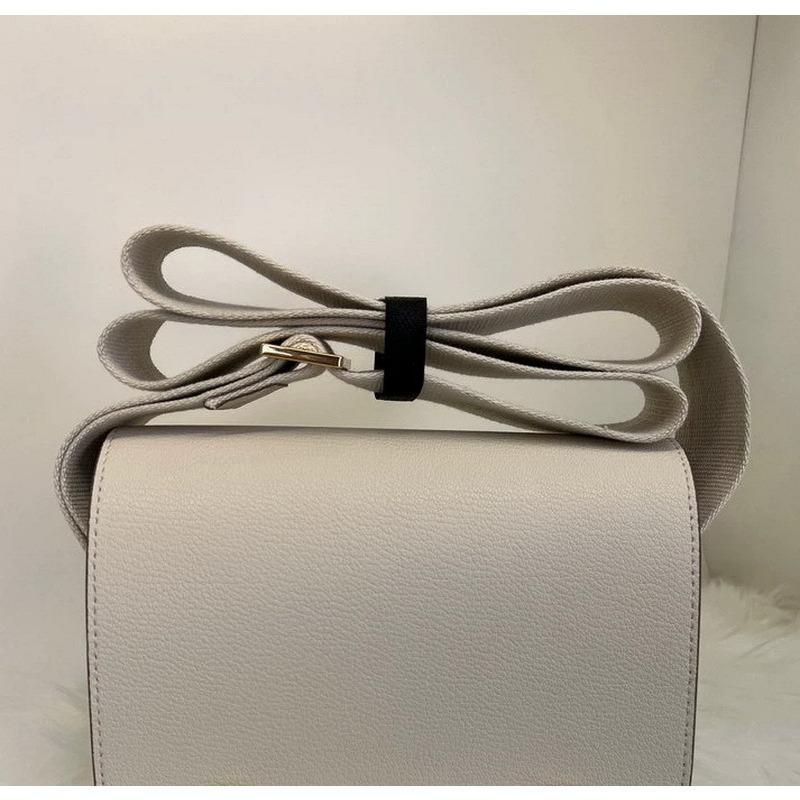 2025 New Leather Women's Bag Goat Pattern Leather Men's and Women's Same Clogs Wide Shoulder Strap Epoxy Leather Color Buckle Cross-border Wholesale