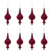 Ribbed Christmas Tree Trim with Elongated Shape and Textured Finish for Indoor Display, Wreath Styling and Tree Placement
