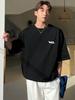New Elegant Summer Unisex Tshirt Loose Drop Shoulder Round Neck Japanese Korean Style Cartoon Print Tee