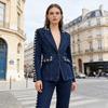 2026 Early Spring Heavy Beaded Denim Jacket & Trousers Set