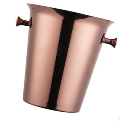 Beer Bucket Beverage Chilling Tub Drink Chiller Round Wine Ice for Cocktail Parties