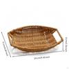 Imitation Rattan Oval Basket Tray | Woven, with Raised rims, for Kitchen L B