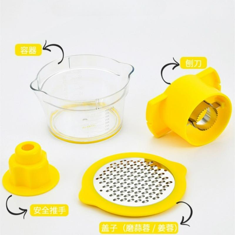 Corn Stripper and Peeler Tool with Bowl Quick & Safe Corn Cutter with Built-In Measuring Cup and Stainless Steel Blades Grater