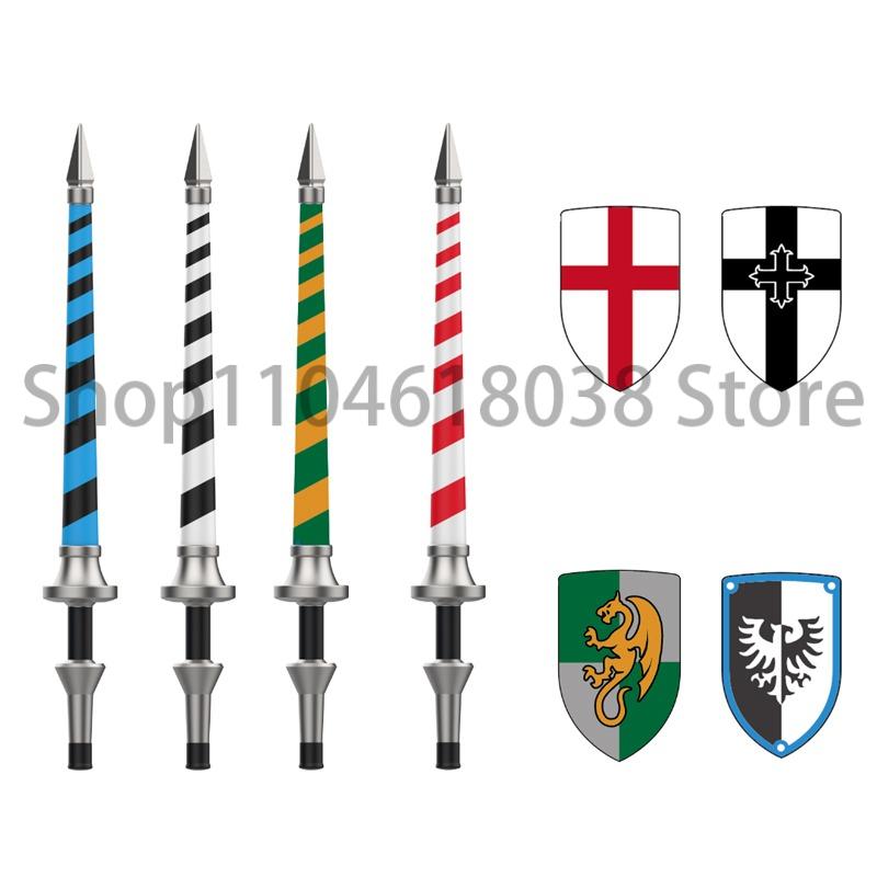 Medieval Military Figures Octopus Sea Demon Knights Building Blocks Weapons Accessories Sword Temple Spear Shield MOC MINiBricks