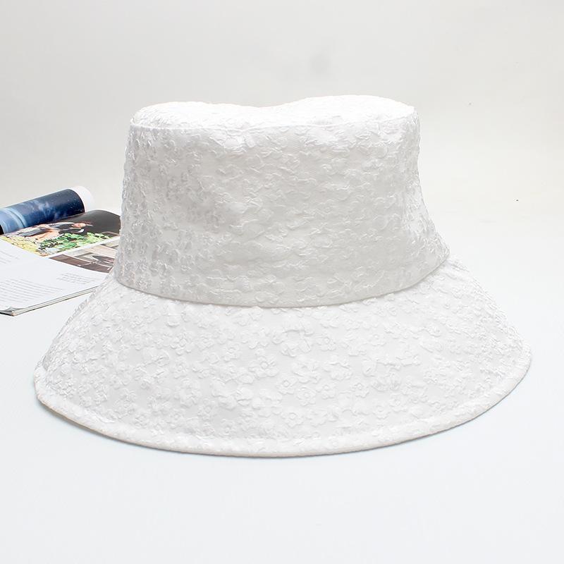 Hat Female Pleated Big Eaves Bucket Hat Versatile Spring and Summer Shading Face Protection Sun Hat Bucket Hat