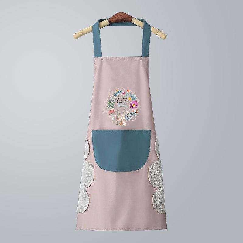 Hand-wiping Kitchen Household Cooking Apron Oil-proof Waterproof Men Women Adult Waist Fashion Coffee Overalls Wipe Hand Apron