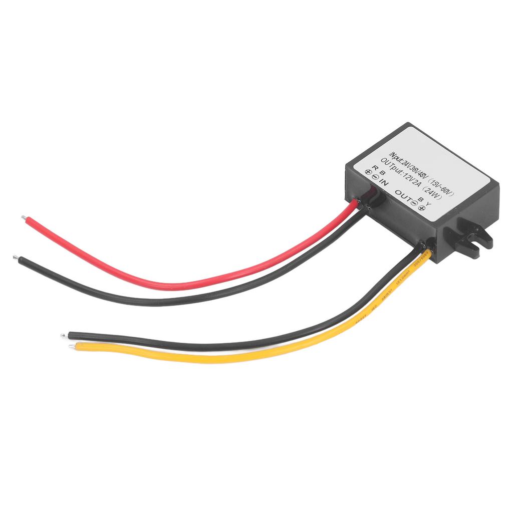 DC To DC Buck Converter 24V 36V 48V To 12V 2A 24W High Efficiency IP67 Waterproof Voltage Reducer