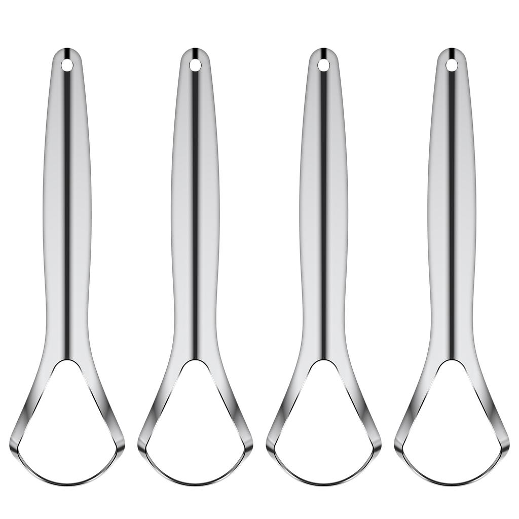 4/8Pcs Tongue Scraper Stainless Steel Oral Mouth Brush Tongue Scraper Reusable Fresh Breath Maker Wide Head Tongue Cleaner Tools