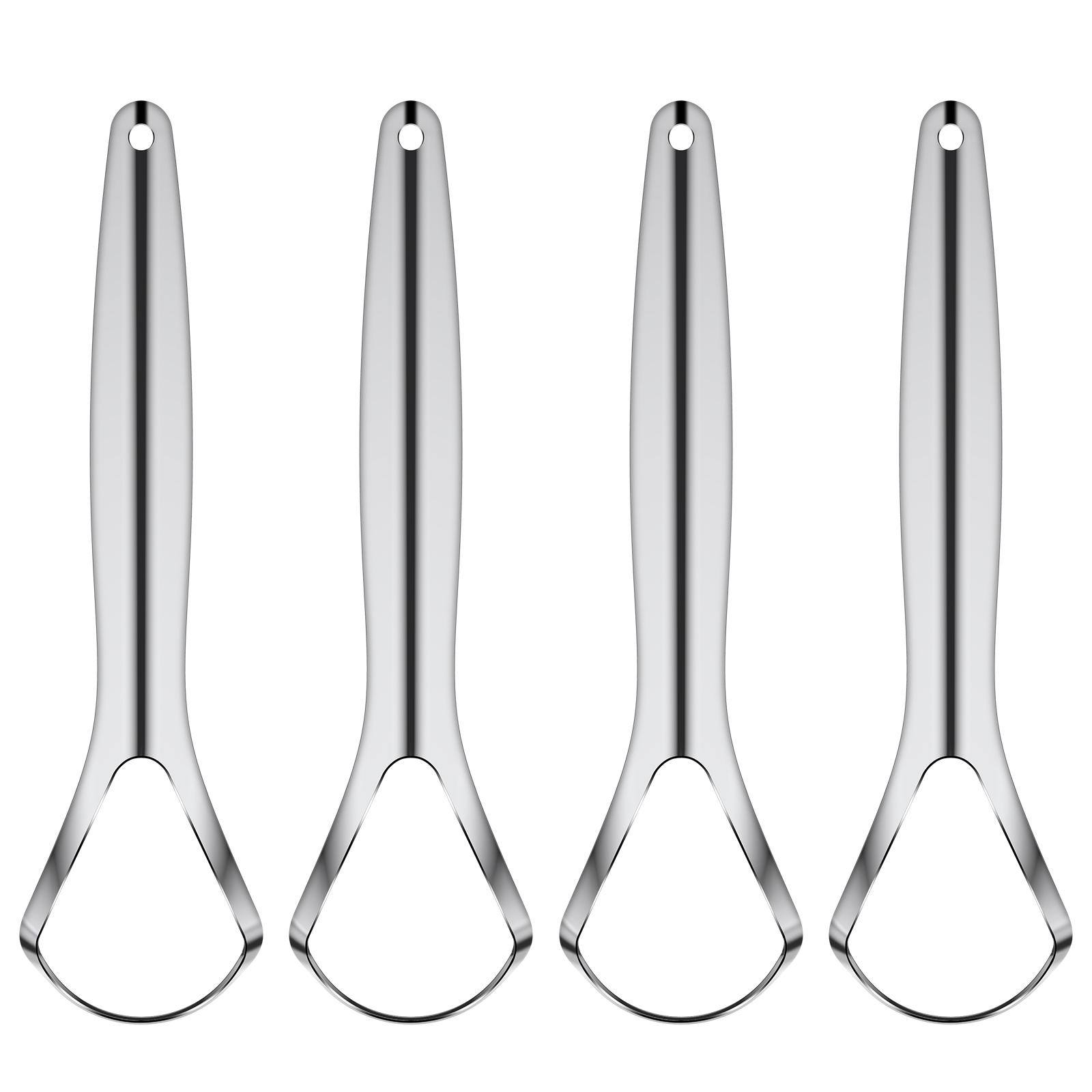 

4/8Pcs Tongue Scraper Stainless Steel Oral Mouth Brush Tongue Scraper Reusable Fresh Breath Maker Wide Head Tongue Cleaner Tools