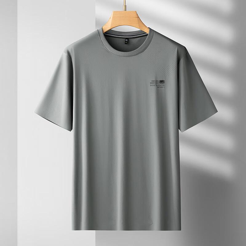 

Men s Plus Size Ice Silk Short Sleeve T-Shirt XL