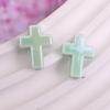 17x14mm Solid Color Ceramic Cross Beads for DIY Jewelry Making