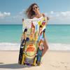 Personalized Fireman Sam Birthday Bash Beach Towel Microfiber Beach Towel Thin Absorbent for Beach Swimming Yoga Bath Sports. 0910191