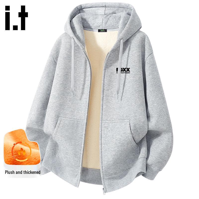 Fingercroxx Men's Winter Fleece-Lined Hooded Cardigan