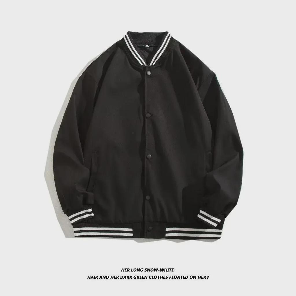 Men's Autumn Korean-Style Loose Stitching Contrast Color Baseball Jacket - Hong Kong Brand Casual Versatile Jacket