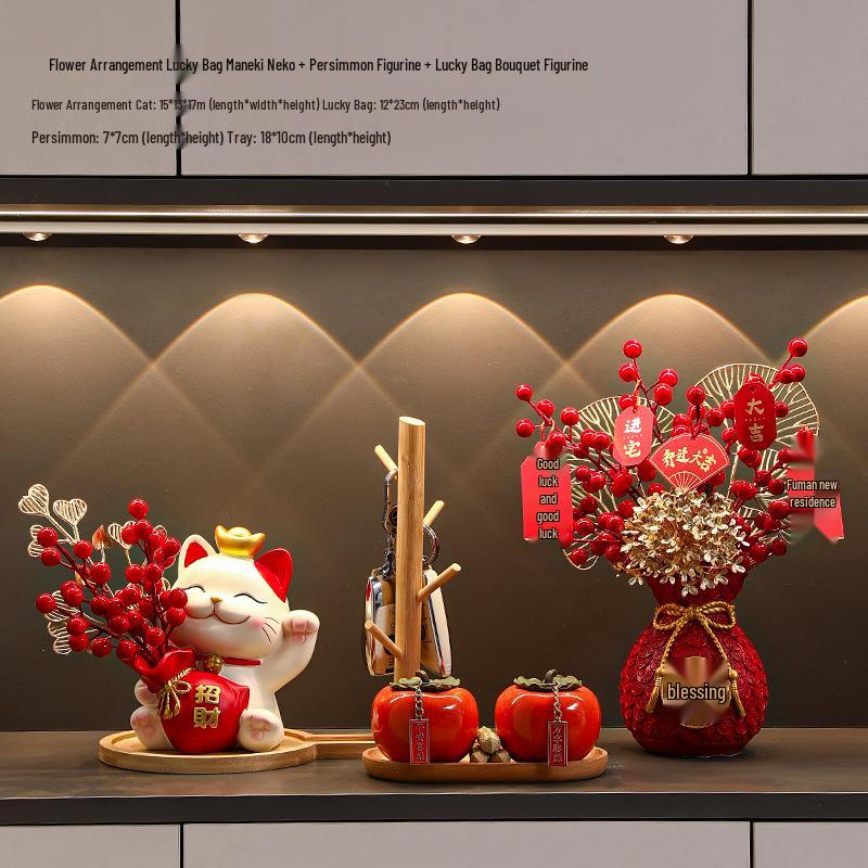 Cat Figurine - Perfect for Home Entry, Living Room, Wine Cabinet, or Shoe Cabinet Decoration; Ideal Housewarming Gift