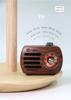 Retro Design Bluetooth Speaker with FM-Radio R818-A/C Dark Brown