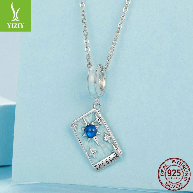 Star Tarot Diy Pendant Accessories, Mystery Wind S925 Sterling Silver Bracelet Beaded.